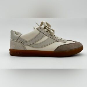 Vince Oasis Low Top Lace Up Leather Sneakers Horchata Hazelstone Size 7.5